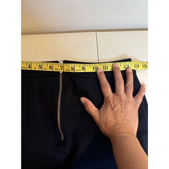 A New Day Womens Skirt Size 6 Career Work Black Straight Stretch Pencil Pockets - Picture 6 of 9